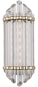 Casa Padrino Luxus Art Deco LED Wandleuchte Antik Messing 16,5 x 10,8 x H. 41,9 cm - Luxus Qualit�t