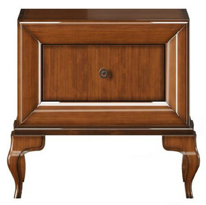 Casa Padrino Luxus Art Deco Nachttisch Hochglanz Braun 70 x 42 x H. 65 cm - Massivholz Beistelltisch mit Schublade - Luxus Schlafzimmer M�bel - Luxus Art Deco M�bel