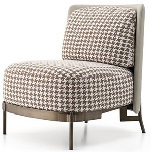 Casa Padrino Luxus Art Deco Sessel Wei / Braun / Bronze / Grau 73 x 74 x H. 66 cm - Wohnzimmer Sessel - Luxus Mbel