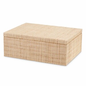 Casa Padrino Luxus Aufbewahrungsbox Naturfarben 28 cm - Luxus Accessoires