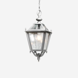 Casa Padrino Luxus Au�en H�ngeleuchte Laterne Grau B. 34 x H. 67 cm - Handgefertigte Laterne aus Schmiedeeisen - Luxus Kollektion - Edel & Prunkvoll