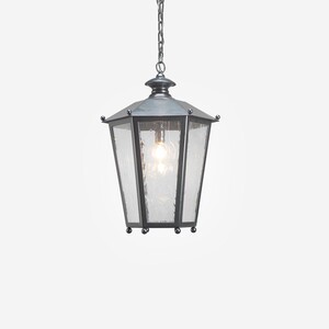 Casa Padrino Luxus Au�en H�ngeleuchte Laterne Schwarz  50 x H. 70 cm - Handgefertigte Laterne aus Glas in sechseckiger Form - Luxus Kollektion - Edel & Prunkvoll