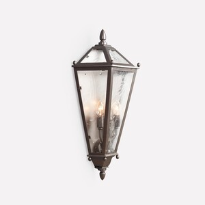 Casa Padrino Luxus Au�en Laterne Bronze B. 36 x H. 71 cm - Handgefertigte Laterne aus Schmiedeeisen in sechseckiger Form - Luxus Kollektion - Edel & Prunkvoll
