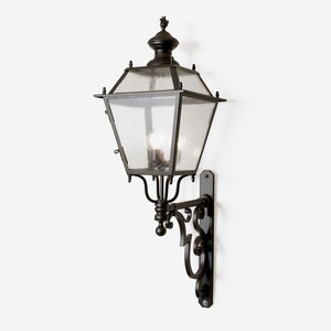 Casa Padrino Luxus Au�en Laterne Gold B. 33.5 x H. 100 cm - Handgefertigte Laterne aus Schmiedeeisen - Luxus Kollektion - Edel & Prunkvoll