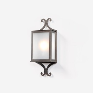 Casa Padrino Luxus Au�en Laterne Grau B. 20 x H. 50 cm - Handgefertigte Laterne aus Schmiedeeisen - Luxus Kollektion - Edel & Prunkvoll