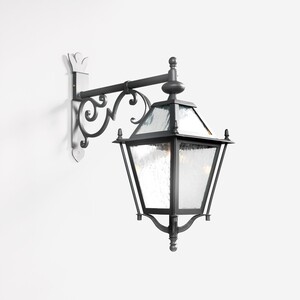 Casa Padrino Luxus Au�en Laterne Grau B. 39 x H. 72 cm - Handgefertigte Laterne aus Schmiedeeisen - Luxus Kollektion - Edel & Prunkvoll