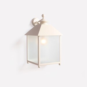 Casa Padrino Luxus Au�en Laterne Wei� B. 34 x H. 62.5 cm - Handgefertigte Laterne aus Schmiedeeisen - Luxus Kollektion - Edel & Prunkvoll