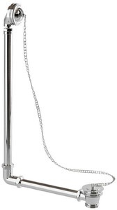 Casa Padrino Luxus Jugendstil Badewannen Ablauf Silber 31,8 x H. 56,3 cm - Messing Badewannen Ablauf mit St�psel & Kette f�r freistehende Badewannen - Barock & Jugendstil Badezimmer Zubeh�r