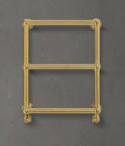 Casa Padrino Luxus Badezimmer Handtuchw�rmer Messing 49,4 x 14,5 x H. 60 cm - Elektrischer Handtuch W�rmer - Edelstahl Handtuchheizk�rper - Luxus Badezimmer Zubeh�r