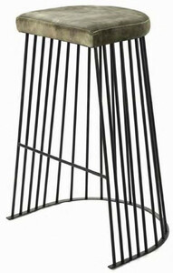 Casa Padrino Luxus Barhocker Grn / Schwarz 70 x 60 x H. 74 cm - Moderner Gepolsteter Metall Barstuhl - Bar Mbel