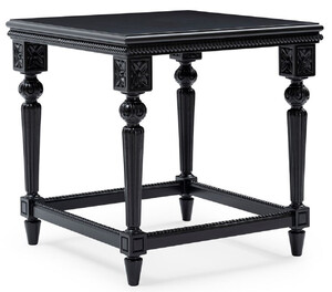 Casa Padrino Luxus Barock Beistelltisch Schwarz - Quadratischer Massivholz Tisch im Barockstil - Luxus Wohnzimmer M�bel im Barockstil - Barock M�bel - Edel & Prunkvoll