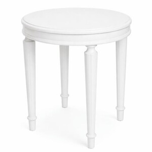 Casa Padrino Luxus Barock Beistelltisch Wei� H. 55 cm - Barock M�bel