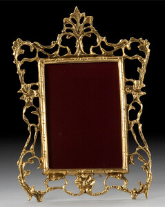 Casa Padrino Luxus Barock Bilderrahmen Gold 27 x H. 37 cm - Handgefertigter Barockstil Bronze Bilderrahmen - Barock Deko Accessoires - Edel & Prunkvoll