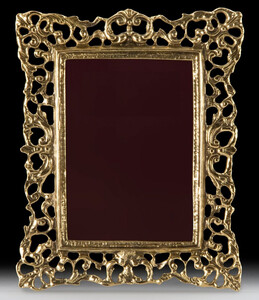 Casa Padrino Luxus Barock Bilderrahmen Gold 18 x H. 23 cm - Handgefertigter Barockstil Bronze Bilderrahmen - Barock Deko Accessoires - Edel & Prunkvoll