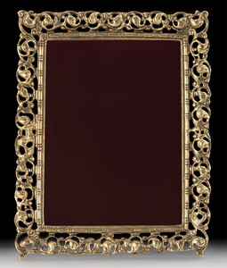 Casa Padrino Luxus Barock Bilderrahmen Gold 23 x H. 30 cm - Handgefertigter Barockstil Bronze Bilderrahmen - Barock Deko Accessoires - Edel & Prunkvoll