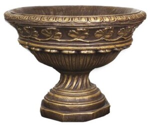 Casa Padrino Barock Blumentopf Antik Braun / Gold  100 x H. 76 cm