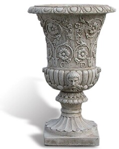 Casa Padrino Luxus Barock Blumentopf Antik Grau  40 x H. 60 cm - Made in Italy