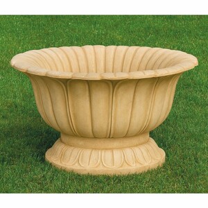 Casa Padrino Luxus Barock Blumentopf Beige  36 x H. 32 cm - Made in Italy