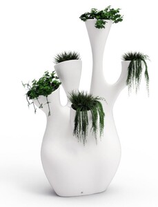 Casa Padrino Luxus Blumentopf Matt Wei� 135 x 85 x H. 200 cm