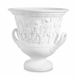 Casa Padrino Luxus Barock Blumentopf Wei�  60 x H. 60 cm - Barockstil Deko