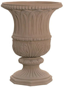 Casa Padrino Barock Blumenvase Terracotta  40 x H. 52 cm - Handgefertigte Keramik Vase - Balkon Terrassen Garten Deko im Barockstil
