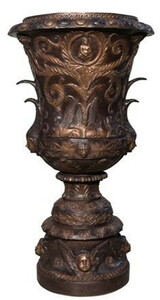 Riesiger Barock Bronze Blumenk�bel Pflanzenk�bel Jugendstil H 112 x 61 x 61 cm - Luxus Wohndeko