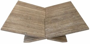 Casa Padrino Luxus Travertin Buchst�nder / Buchst�tze Beige 49,5 cm - Deko Accessoires