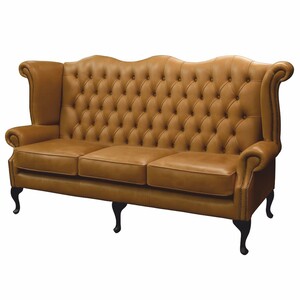 Casa Padrino Luxus Barock Chesterfield Leder Sofa Braun / Schwarz 188,5 cm - Barock Mbel