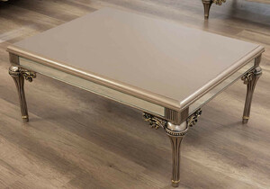 Casa Padrino Luxus Barock Couchtisch Grau / Schwarz / Gold - Prunkvoller Massivholz Wohnzimmertisch im Barockstil - Barock Wohnzimmer M�bel - Edel & Prunkvoll