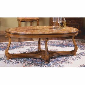 Casa Padrino Luxus Barock Couchtisch Braun / Beige 120 cm - Barock M�bel - Made in Italy