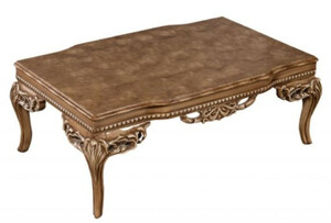 Casa Padrino Luxus Barock Couchtisch Braun - Prunkvoller Massivholz Wohnzimmertisch im Barockstil - Handgefertigte Barock Wohnzimmer M�bel