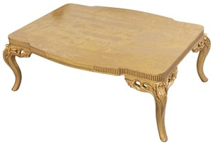 Casa Padrino Luxus Barock Couchtisch Gold 120 x 86 x H. 45 cm - Prunkvoller Wohnzimmertisch - Wohnzimmer M�bel im Barockstil