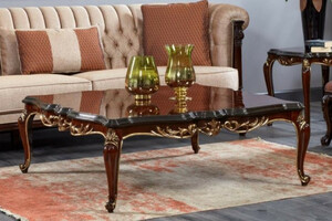 Casa Padrino Luxus Barock Couchtisch Dunkelbraun / Schwarz / Gold - Quadratischer Massivholz Wohnzimmertisch im Barockstil - Luxus Wohnzimmer M�bel im Barockstil - Barock M�bel - Edel & Prunkvoll