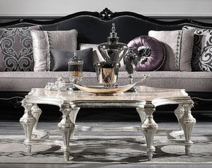 Casa Padrino Luxus Barock Couchtisch Antik Silber 134 x 134 x H. 46 cm - Prunkvoller Massivholz Wohnzimmertisch - Luxus Qualit�t