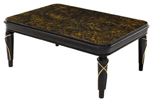 Casa Padrino Luxus Barock Couchtisch Schwarz / Gold 120 cm