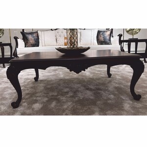 Casa Padrino Luxus Barock Couchtisch Dunkelbraun 120 cm - Barock M�bel