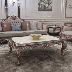 Casa Padrino Luxus Barock Couchtisch Creme / Schwarz / Braun / Silber - Barock M�bel