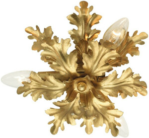 Casa Padrino Luxus Barock Deckenleuchte Gold  25 x H. 11 cm - Barock Wohnzimmer Deckenleuchte - Barock Hotel Deckenleuchte - Barock M�bel