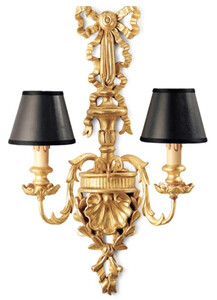 Casa Padrino Luxus Barock Doppel Wandleuchte Gold / Schwarz 35 x 18 x H. 62 cm - Prunkvolle Wandlampe im Barockstil - Barock Leuchten - Luxus Qualit�t - Made in Italy