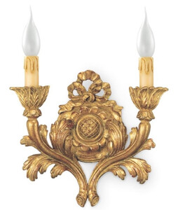 Casa Padrino Luxus Barock Doppel Wandleuchte Antik Gold 31 x 14 x H. 30 cm - Prunkvolle Wandlampe im Barockstil - Barock Leuchten - Luxus Qualit�t - Made in Italy