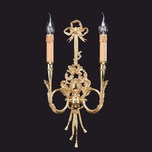 Casa Padrino Luxus Barock Doppel Wandleuchte Gold H. 50 cm - Made in Italy