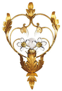 Casa Padrino Luxus Barock Wandleuchte Gold mit Patina 25 x 11 x H. 38 cm - Elegante Barockstil Wandlampe - Barock Leuchten - Luxus Qualit�t - Made in Italy