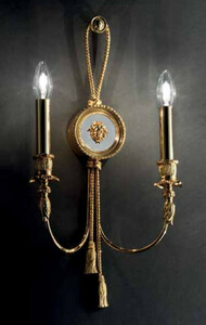 Casa Padrino Luxus Barock Doppel Wandleuchte Gold 30 x 12 x H. 55 cm - Prunkvolle Wandlampe im Barockstil - Barock Leuchten - Luxus Qualit�t - Made in Italy