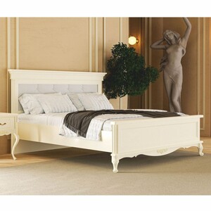 Casa Padrino Luxus Barock Doppelbett Creme - Prunkvolle Barockstil Schlafzimmer M�bel