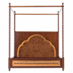 Casa Padrino Luxus Massivholz Himmelbett Braun - Hotel & Schlafzimmer M�bel