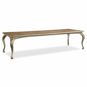 Casa Padrino Luxus Barock Esstisch Braun / Champagner-Gold 213-300 cm - Barock M�bel