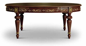 Casa Padrino Luxus Barock Esstisch Braun / Gold 160-210 cm - Barock M�bel - Made in Italy