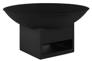 Casa Padrino Luxus Metall Feuerschale Schwarz  88 cm - Garten Accessoires