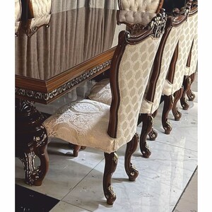 Casa Padrino Luxus Barock Esszimmer Stuhl Gold / Braun / Gold - Barock M�bel