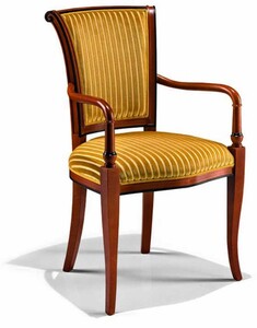 Casa Padrino Luxus Barock Esszimmer Stuhl mit Armlehnen Gold / Braun - Italienische Barock M�bel